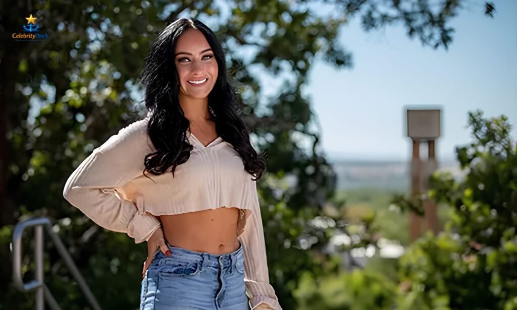 Portrait of Gabi Butler, American cheerleader, television personality, and social media influencer.